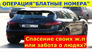 Операция "Блатные номера". Спасение своих ж.п или забота о людях?