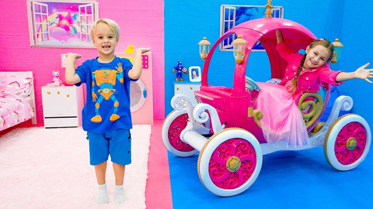 Крис и Николь - Челлендж розовый против синего. смотреть онлайн