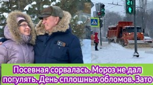 Посевная сорвалась. Мороз не дал погулять. День сплошных обломов. Зато соседи дружные!