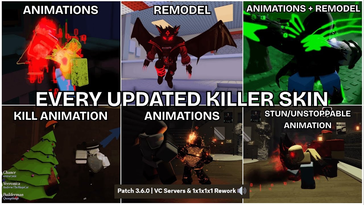 Все обновлённые скины в обновлении 1x1x1x1 rework / VC servers update смотреть онлайн