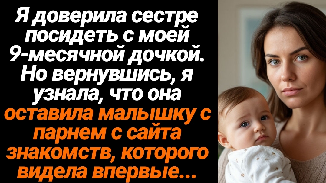 Жизненные Истории/Я доверила сестре посидеть с моей 9-месячной дочкой. Но вернувшись, я узнала, что смотреть онлайн