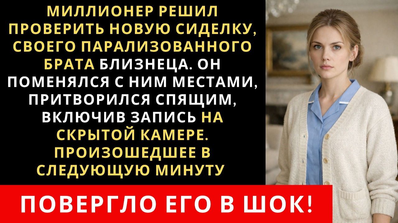 Миллионер решил проверить новую сиделку, своего парализованного брата. Он поменялся местами