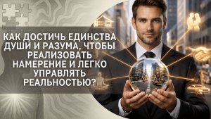 Как достичь единства Души и Разума, чтобы реализовать намерение и легко управлять реальностью?