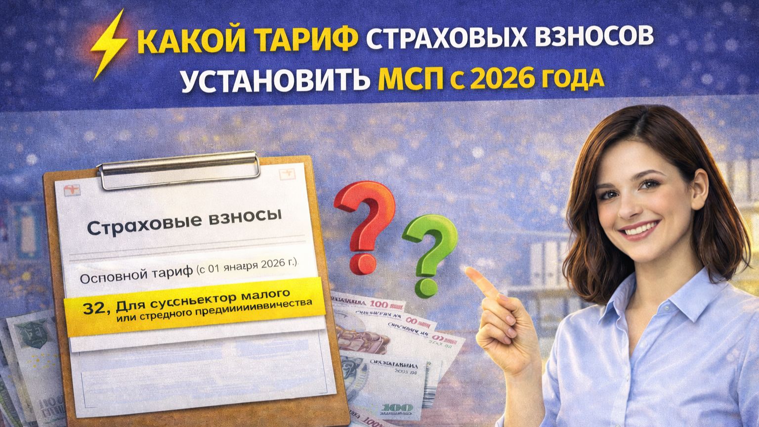Какой тариф страховых взносов установить МСП с 2026 года в 1С:ЗУП 8 смотреть онлайн