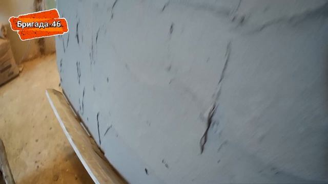 Штукатурка кирпичных перегородок санузла