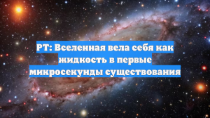 PT: Вселенная вела себя как жидкость в первые микросекунды существования