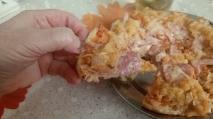 Пицца на скорую сковороде... погода дома сидеть