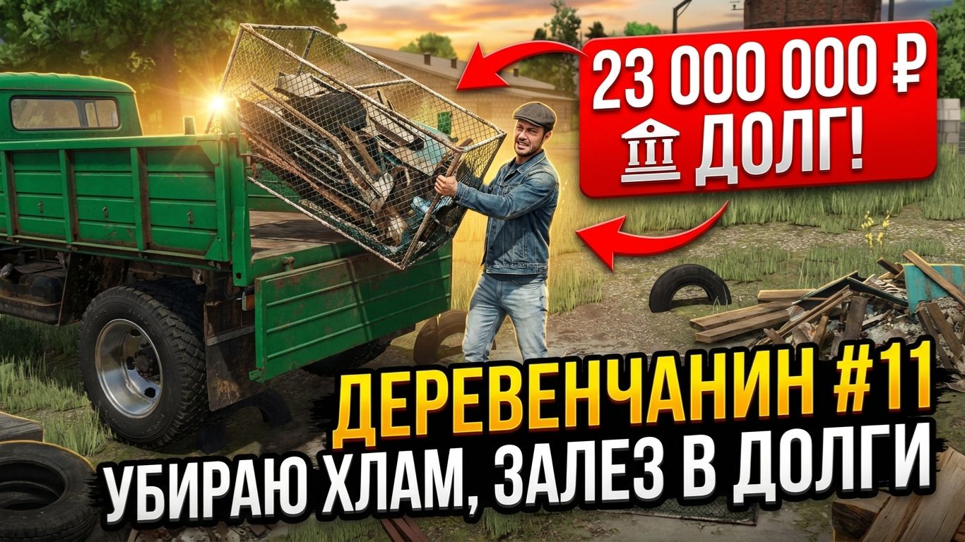 Farming Simulator 25 Деревенчанин #11 Убираю хлам, залез в долги смотреть онлайн