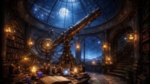 Магическая обсерватория ✨ Звёздное небо и колокольчики | Атмосфера для чтения