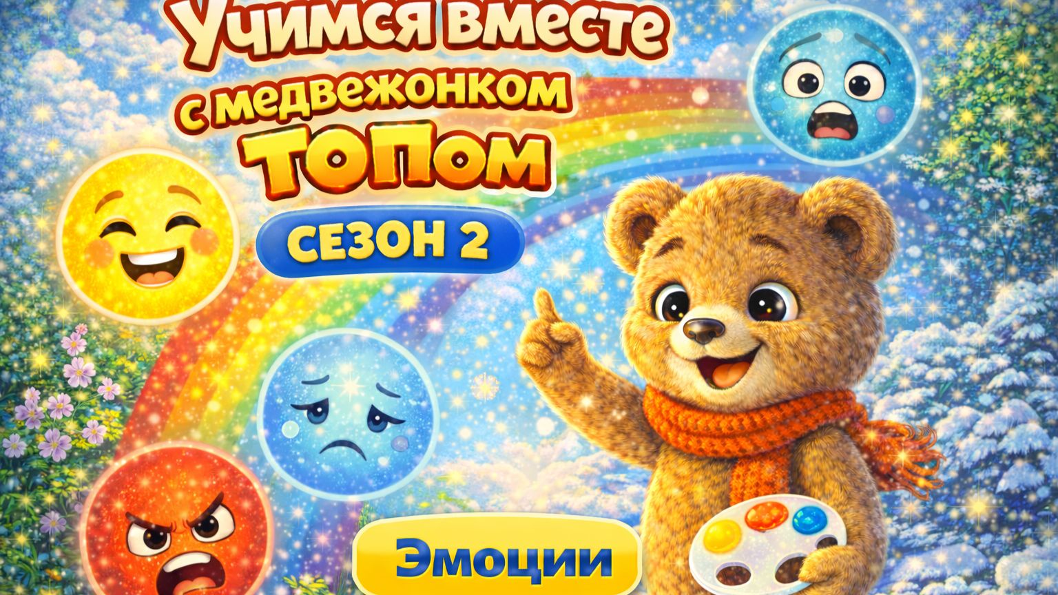 2 сезон 9 серия. Мишка Топ изучает эмоции. Обучающий мультик про Мишку Топу.