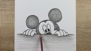 Как шаг за шагом нарисовать мультяшного персонажа Микки Мауса простым карандашом