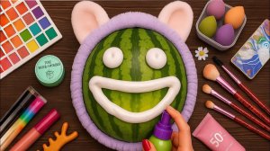 ASMR Makeup, Красивый Макияж для Арбуза