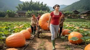 Собираю удивительный урожай гигантских тыкв для продажи на рынке. Фуонг. Вьетнам