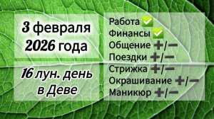 Гороскоп дня 3 февраля 2026 года, лунный день