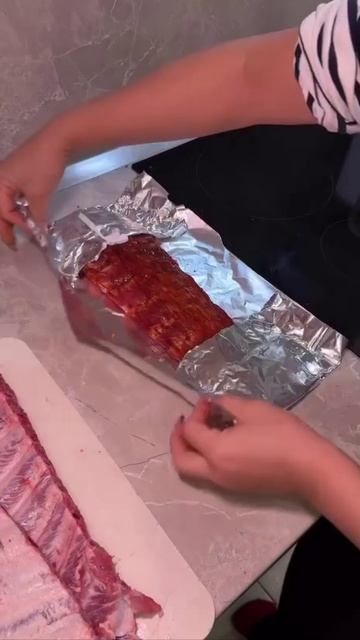 Нежные свиные рёбра в соусе
#ужины #горячее