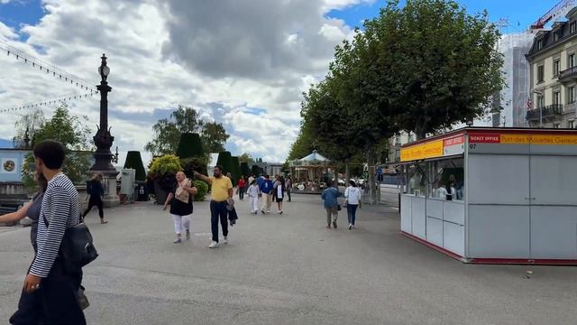 Утренний Женева 🌿 Прогулка по рынку органических фермеров Швейцария 🚶♂️🥕 смотреть онлайн