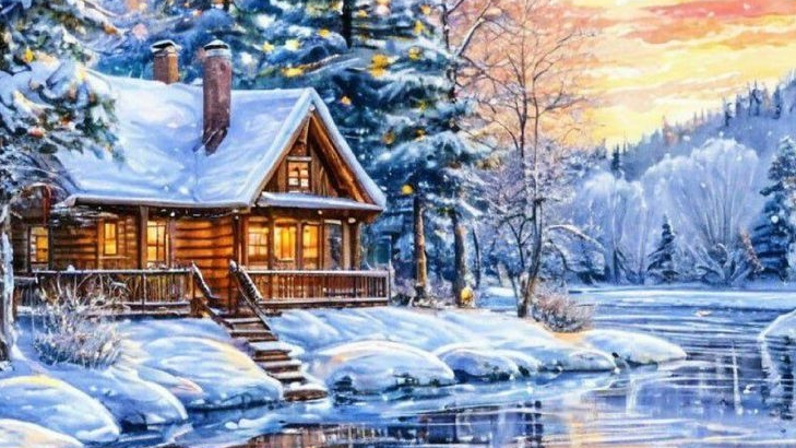 С добрым морозным утром! Красивая музыкальная открытка с песней. смотреть онлайн