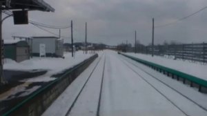 Зимняя магия на колёсах: кадры из кабины машиниста