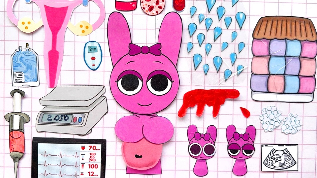 Спрунки PINKI 🌸Бумажное рождение малышей - двойняшек 👶🏻 смотреть онлайн