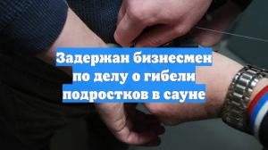 Задержан бизнесмен по делу о гибели подростков в сауне