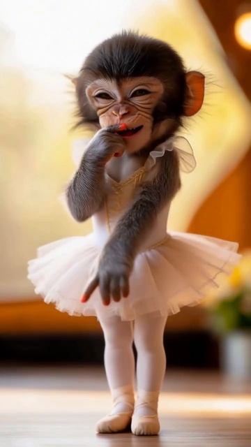 Желаю вам прекрасного дня и улыбок ♥️ #милый #счастливый #обезьянка #животное в 2026 году