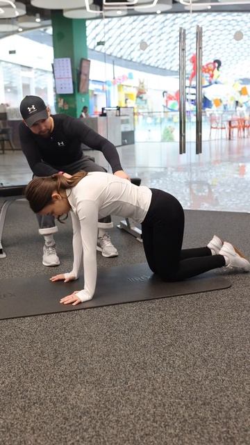 Кошка — корова, упражнение на подвижность грудного отдела