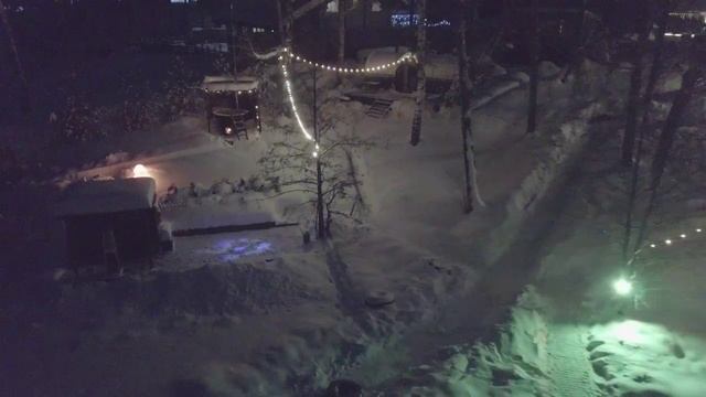 Зимняя магия с высоты: горячий чан, каток и уютные домики Lake-Ville