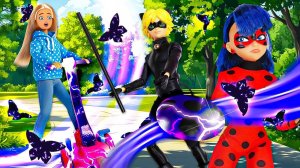 ГИРОСКУТЕР-ЗЛОДЕЙ атакует БАРБИ! 😱 | Леди Баг и Супер Кот спасают куклу! | Супергерои для детей