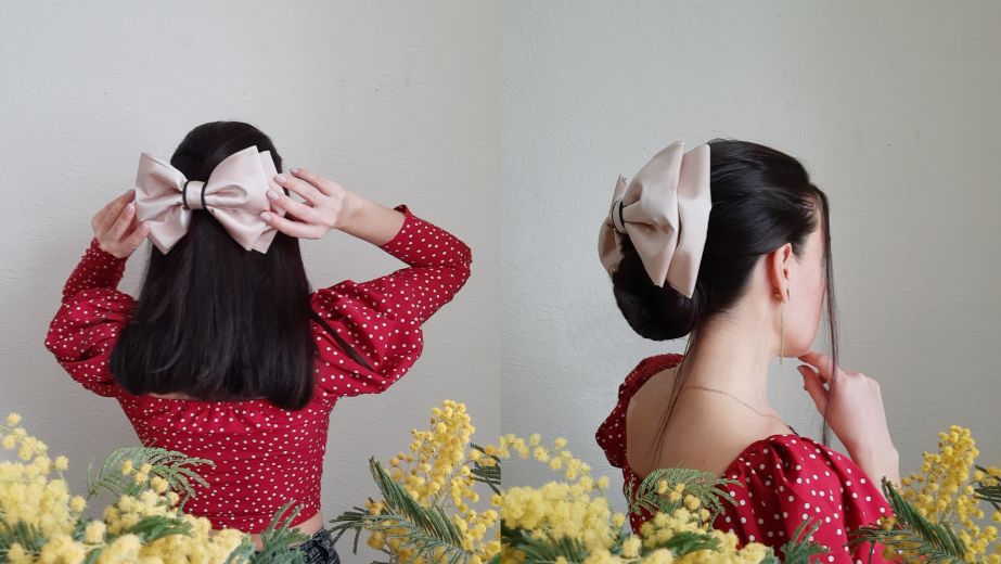 Сшила бант как у Мальвины получился шикарный аксессуар для фото