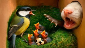 ГНЕЗДО С ПТЕНЦАМИ БЫЛО АТАКОВАНО ХИЩНИКОМ