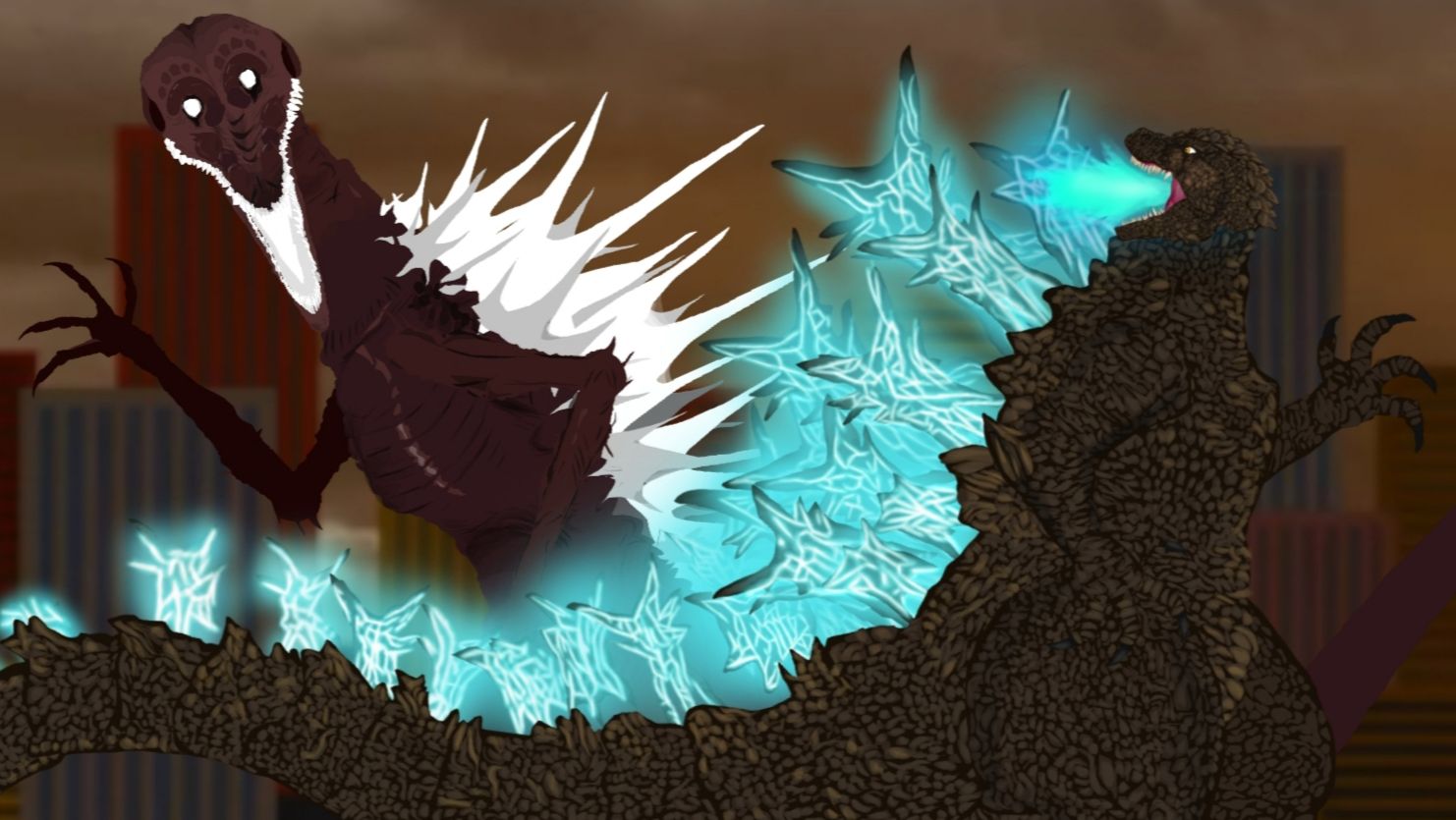 Годзилла кровавая баня vs Годзилла минус один | Анимация смотреть онлайн