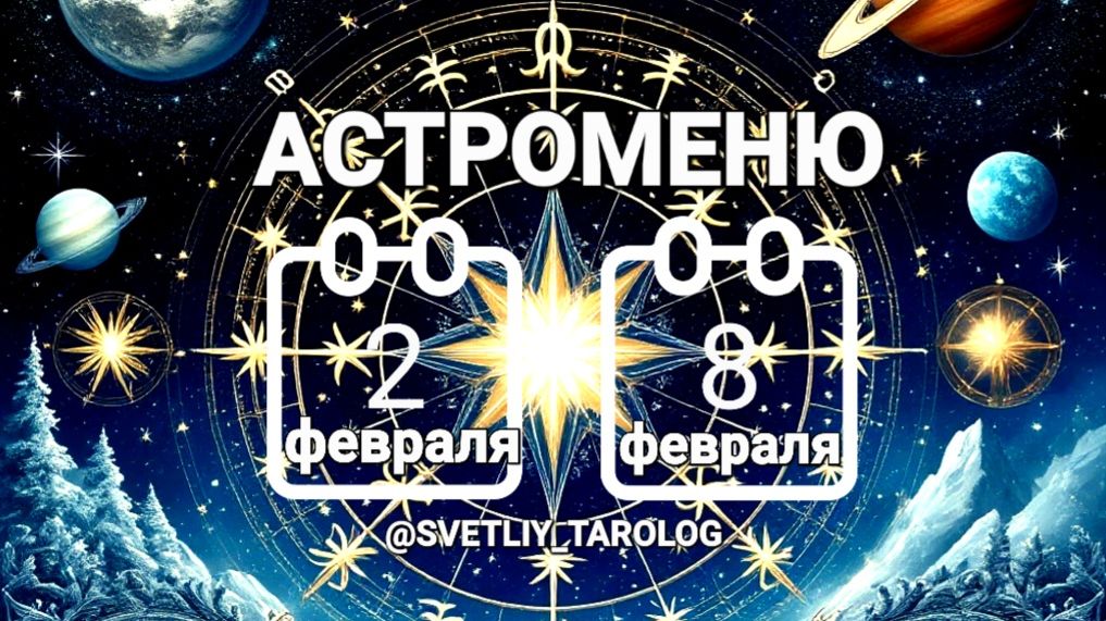 🔮 АСТРОМЕНЮ с 2 по 8 февраля 2026 года 🔮 смотреть онлайн