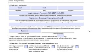 Инструкция по заполнению Пассажирской Таможенной Декларации