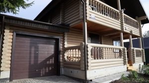 Видеоотзыв клиента дома-бани-гаража из бревна под ключ   площадью 150 м/кв
