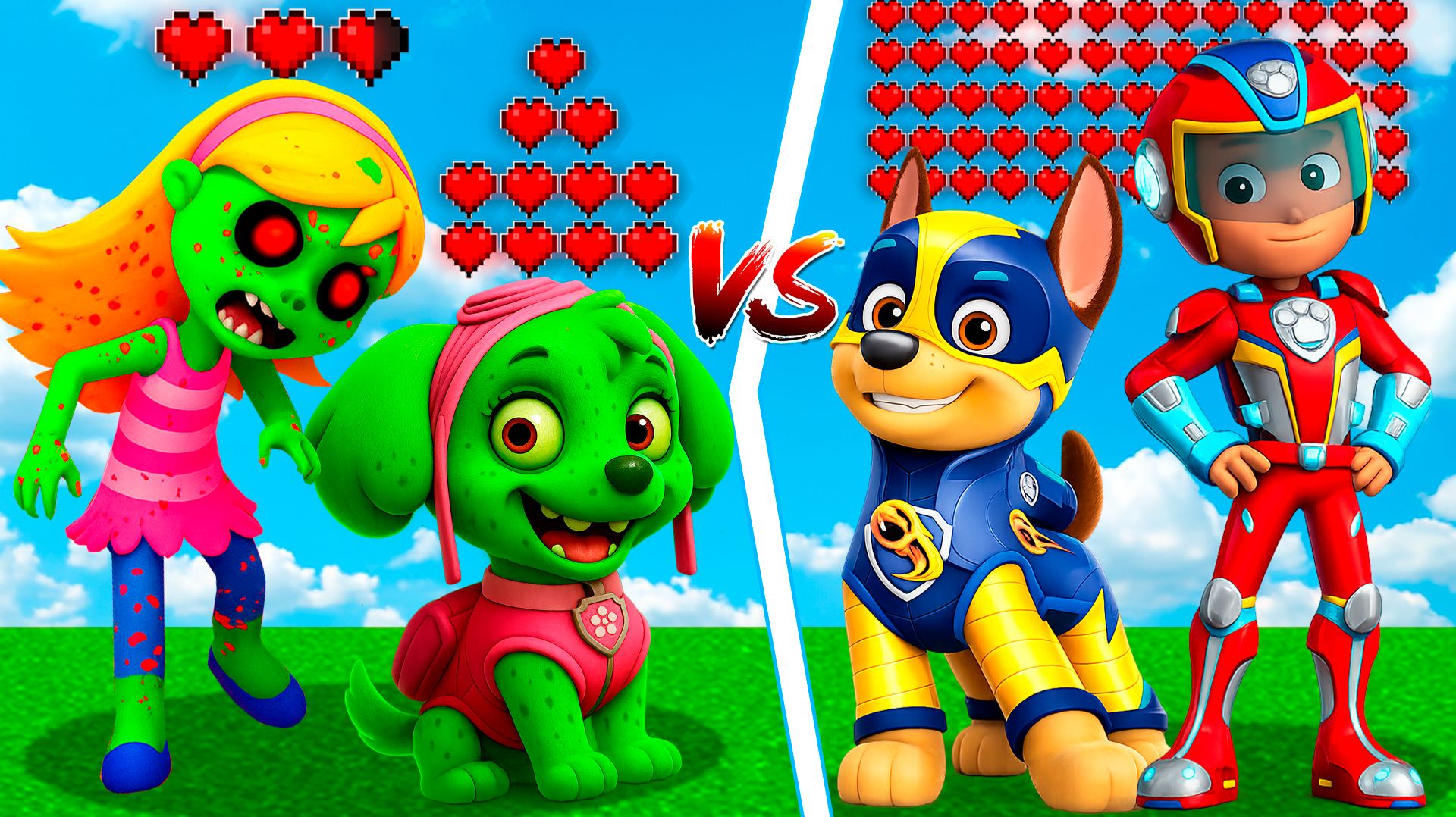 Кто Самый Сильный Щенячий Патруль в Майнкрафт? Битва Мегащенки против Зомби Хоррор Версии Мультик! смотреть онлайн