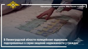 В Ленинградской области полицейские задержали подозреваемых в серии хищений недвижимости у граждан