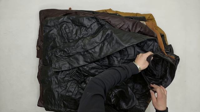 Куртки мужские кожаные  секонд оптом 1 пак