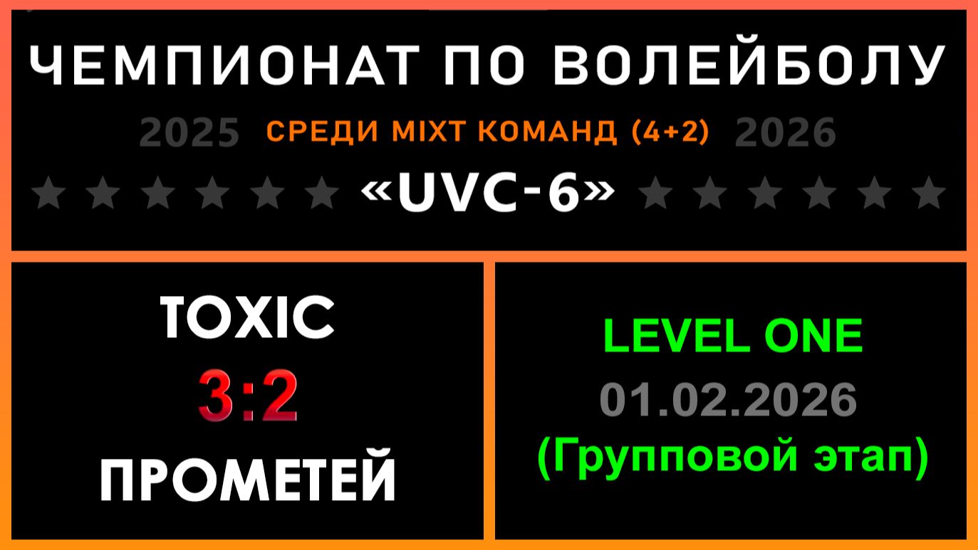 TOXIC - Прометей, UVC-6 (Mixt) - LEVEL ONE (Групповой этап) смотреть онлайн