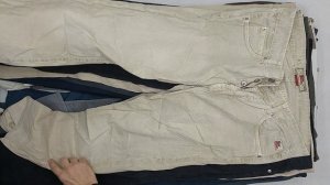 41633 Брюки хлопок мужские (слаксы-чиносы) Брендовые, 2пак, Men's Branded cotton trousers, секонд (v