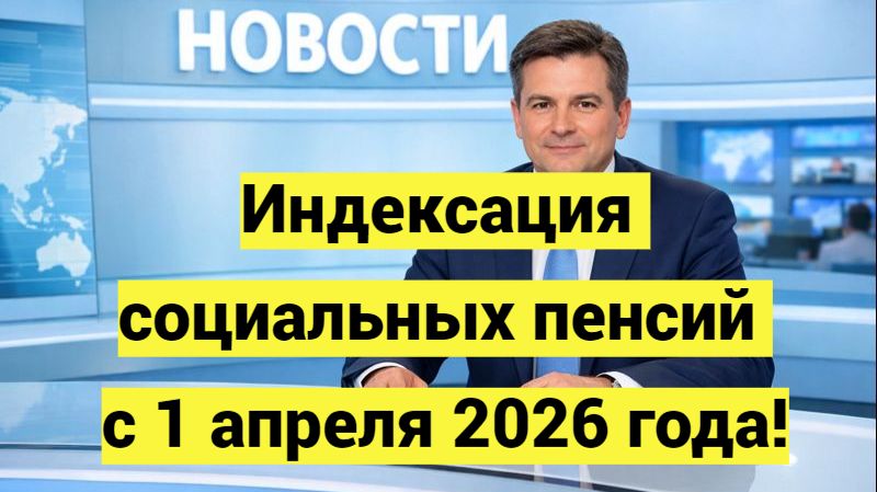 Индексация социальных пенсий с 1 апреля 2026 года смотреть онлайн