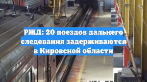 РЖД: 20 поездов дальнего следования задерживаются в Кировской области
