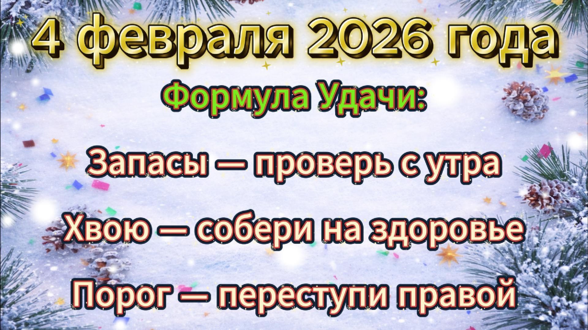 Народные приметы на 4 февраля 2026 года