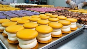 макарон ручной работы. корейская уличная еда