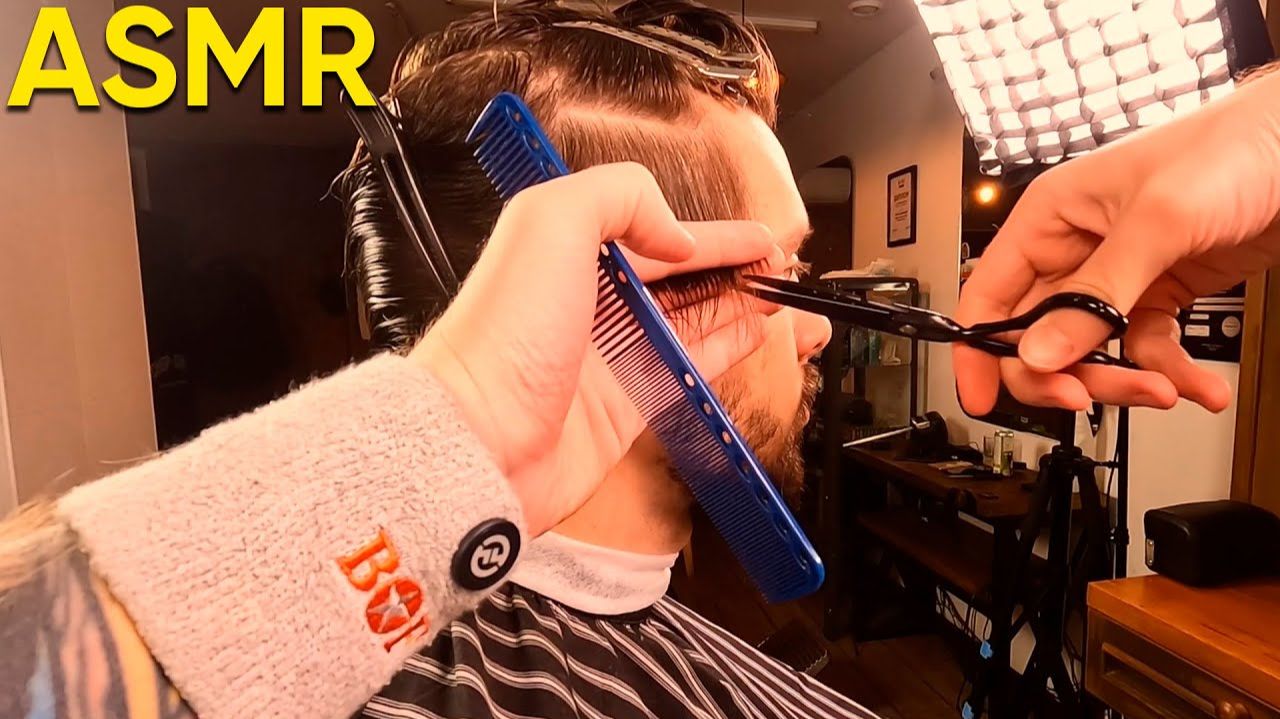 АСМР / ASMR 💈 Расслабьтесь и спите лучше сегодня с этой POV стрижкой только ножницами!