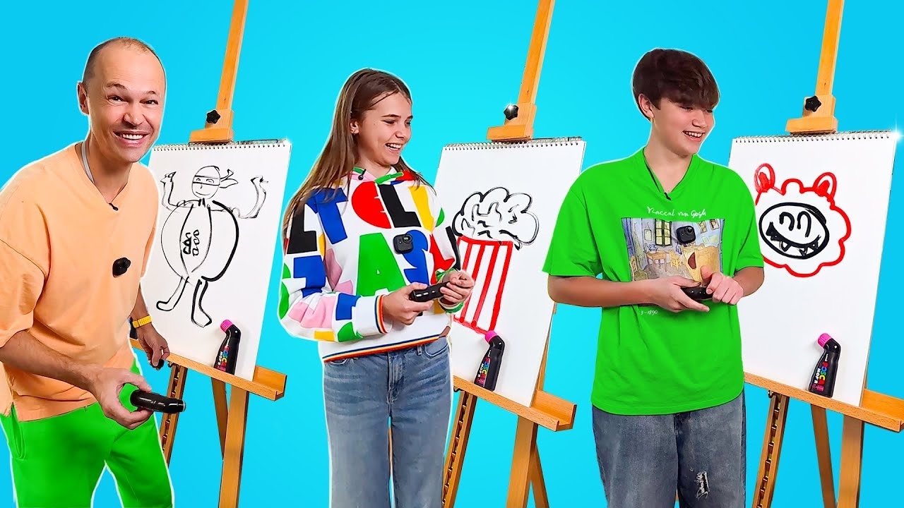 ℹ️ РИСУЕМ Картину по ЗАДАНИЮ! - КАТЯ И МАКС смотреть онлайн