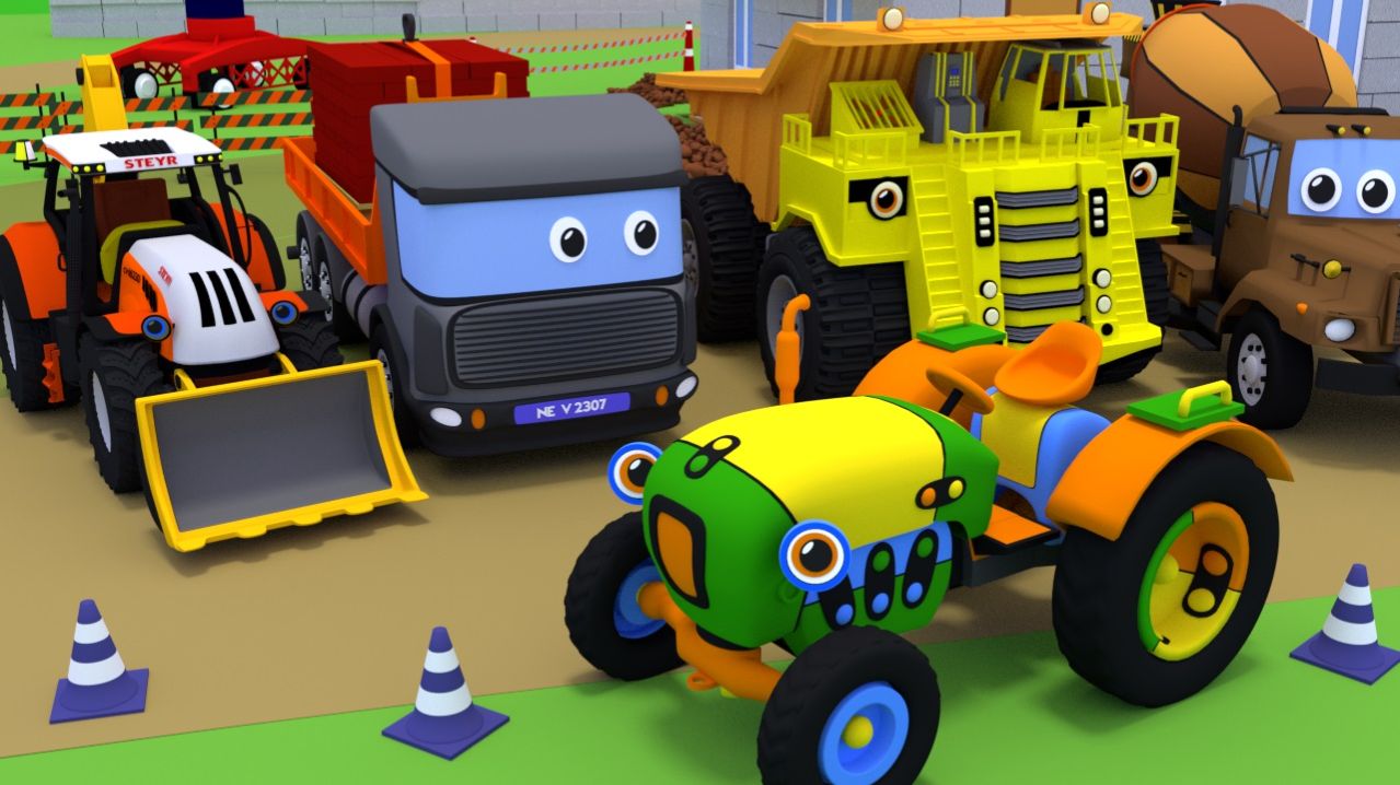 Мультики про машинки. Грузовики и самосвалы. Строительная техника. Трактор Макс и рабочие машины. смотреть онлайн