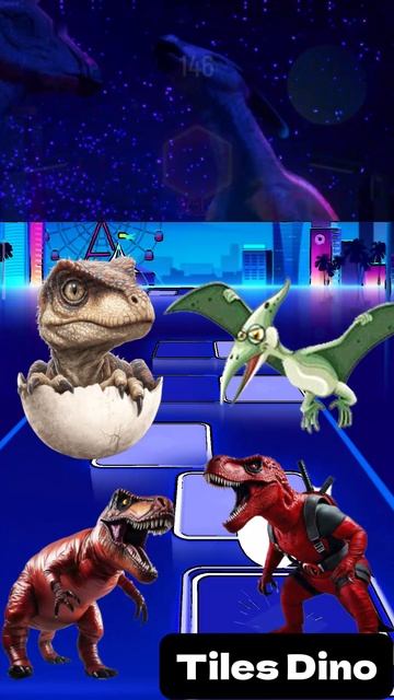 КТО САМЫЙ КРУТОЙ? — Мультики про Динозавров уровень 101 | МУЛЬТФИЛЬМЫ ДИНОЗАВРЫ в Tiles Hop