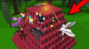 Пирамиды из бочек с маслом для базы в игре «99 ночей в лесу» Анимация