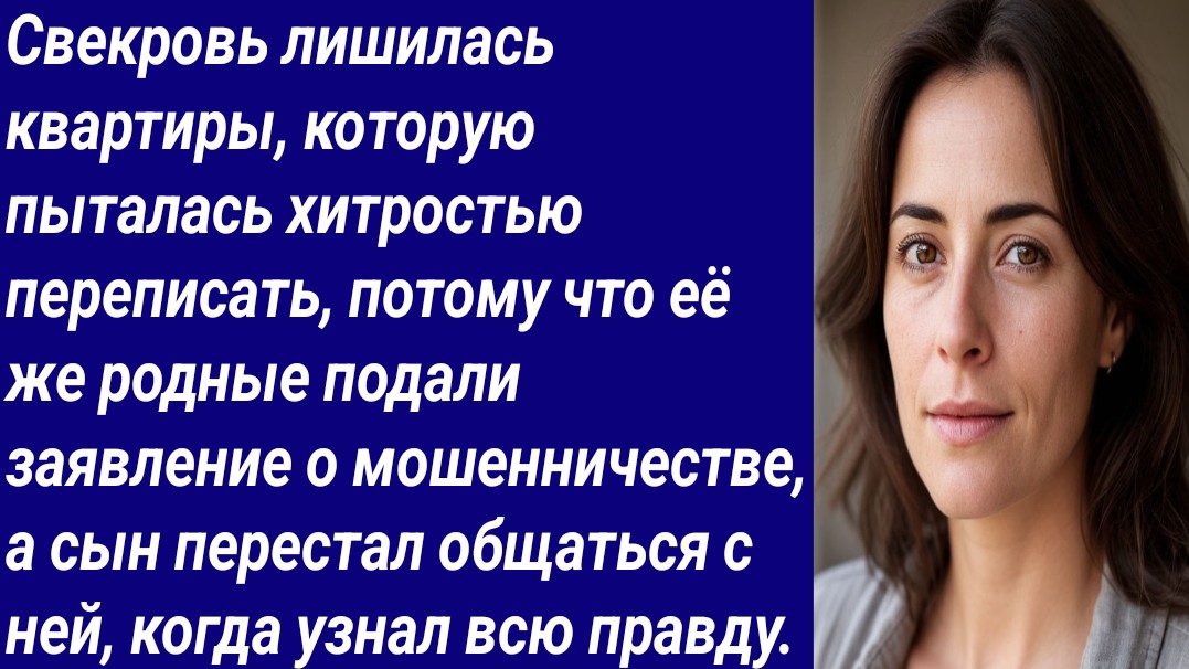 Истории со Смыслом/Свекровь лишилась квартиры, которую пыталась хитростью переписать/Аудиорассказ Истории со Смыслом/Свекровь лишилась квартиры, которую пыталась хитростью переписать/Аудиорассказ