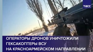 Операторы дронов уничтожили гексакоптеры ВСУ на красноармейском направлении